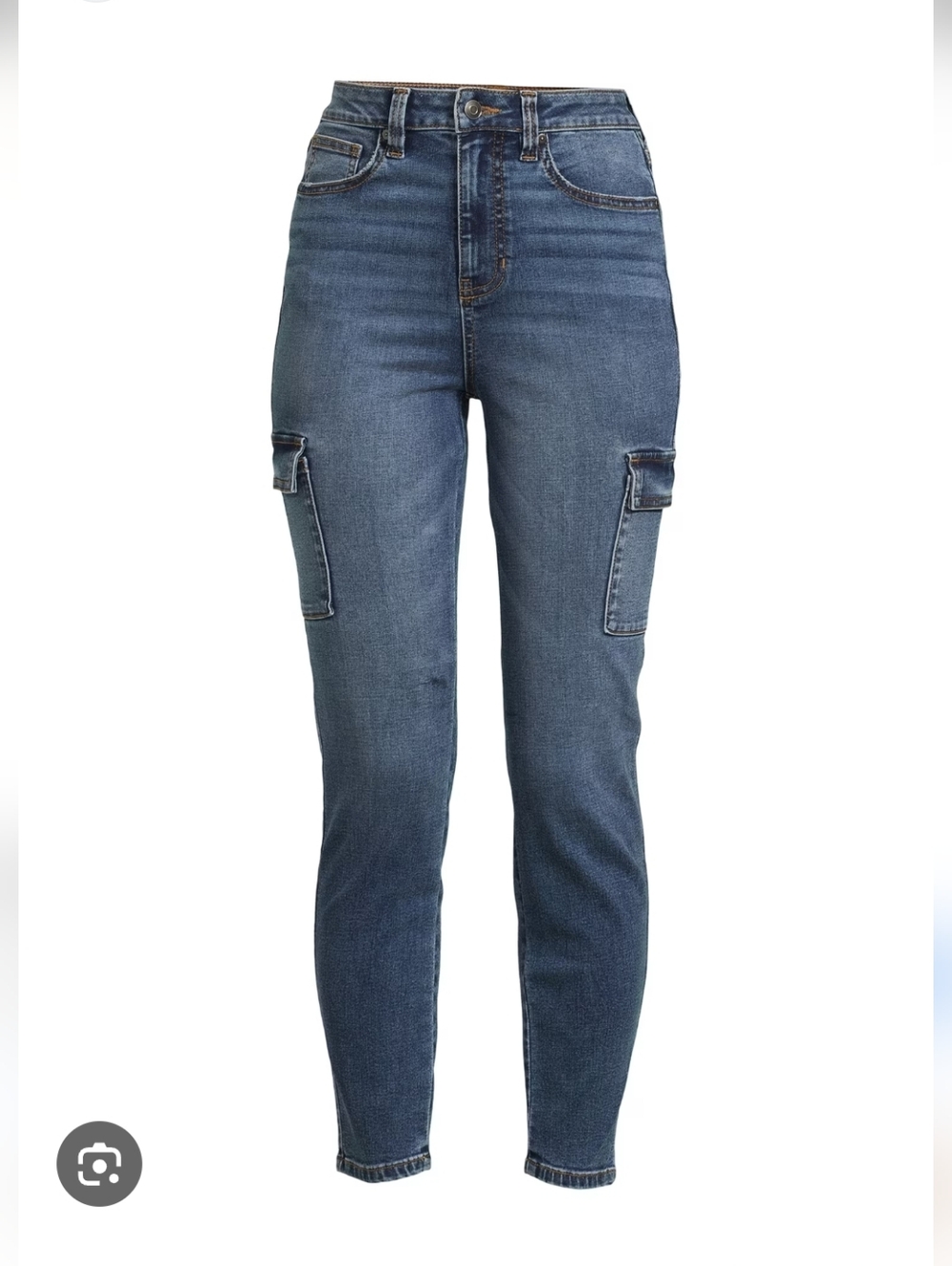 No Boundaries High-Rise Cargo Skinny Jeans - Blue